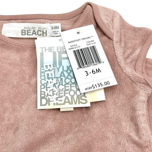 Barefoot Dreams CozyTerry Onesie Baby Bundle Size 3-6M - Picture 8 of 16